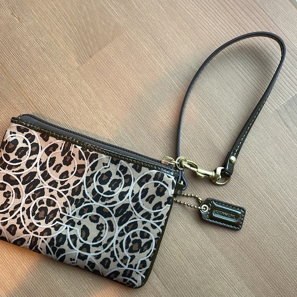 Coach Cheetah Print Wristlet - Picture 6 of 6